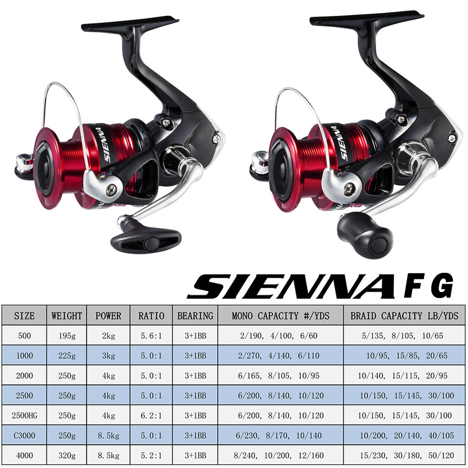 SHIMANO SIENNA Spinningowy koł – Shimano Reel Sienna recenzja i cena